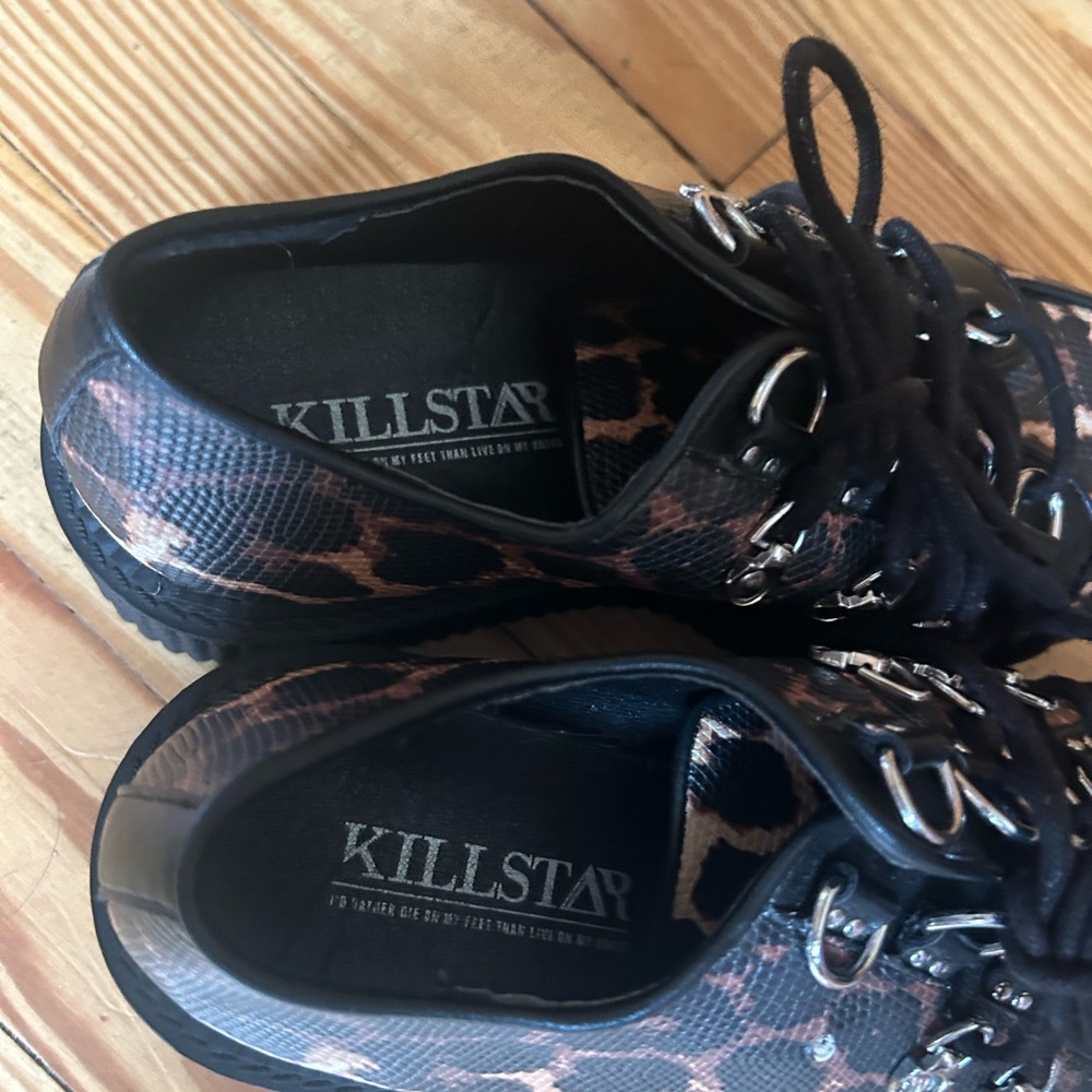 Leopard Print Platform Killstar Shoes - image 4